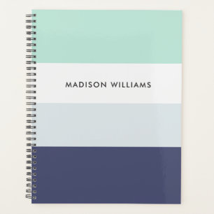 Custome Colorblock Horizontal Monogram  Planner