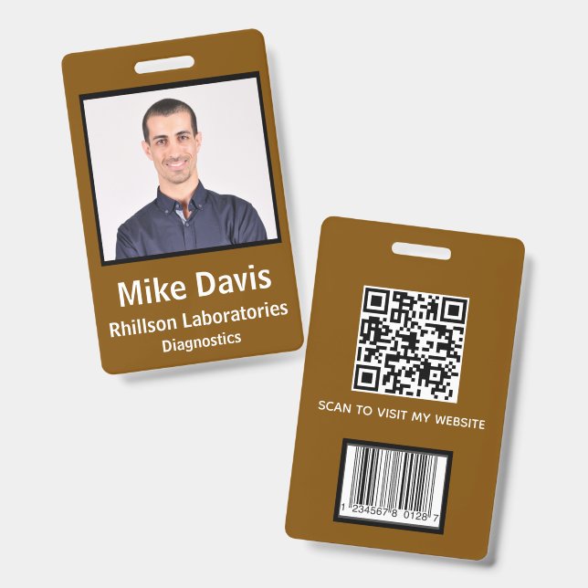 Custome Employee Photo ID Badge (Front & Back)