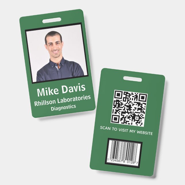 Custome Employee Photo ID Badge (Front & Back)