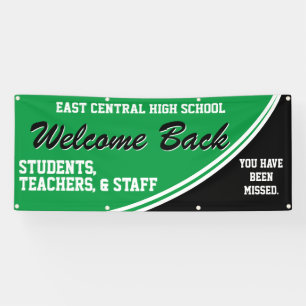 Custome Green Welcome Back to School Banner