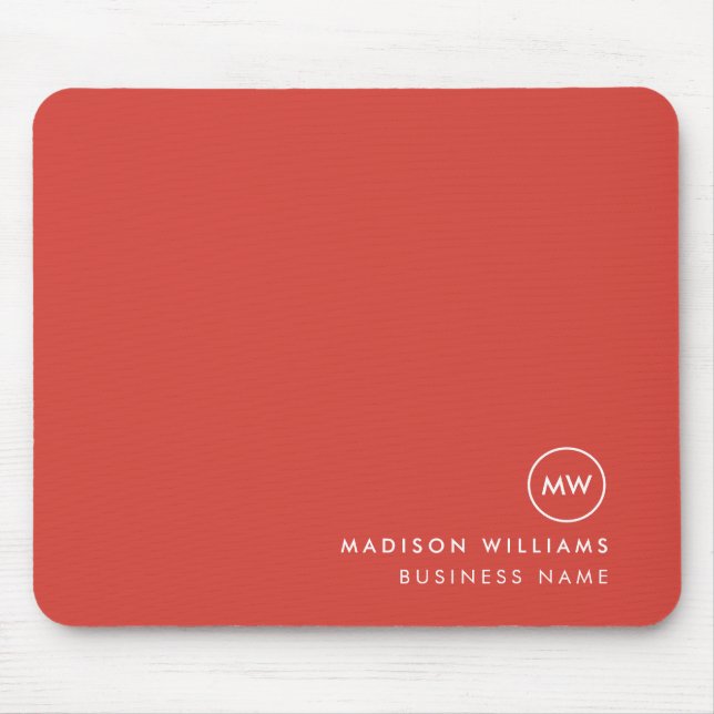 Custome Minimal Monogram Mouse Pad (Front)