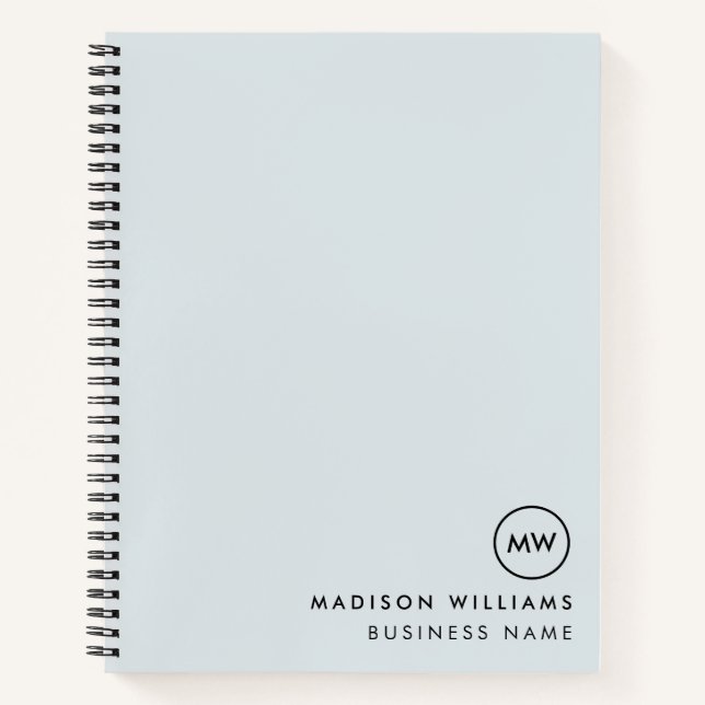 Custome Minimal Monogram  Notebook (Front)