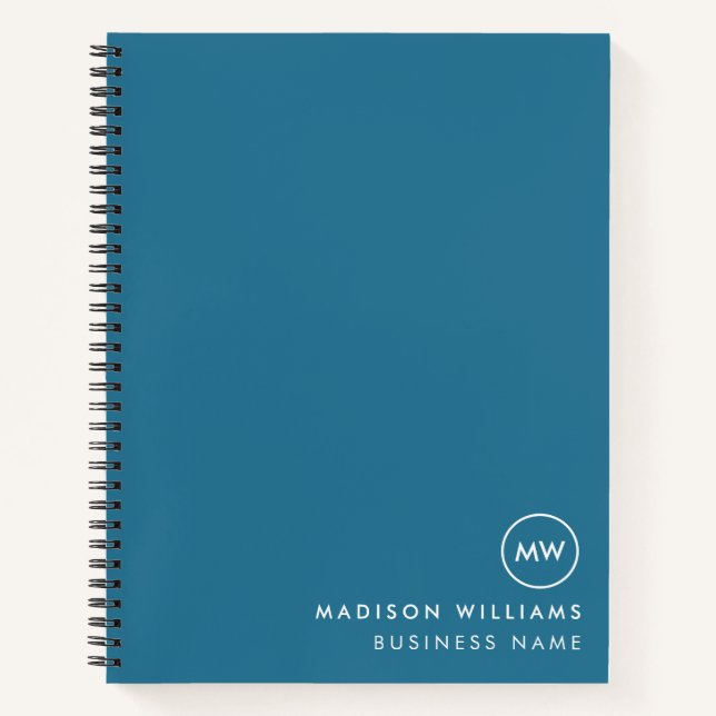 Custome Minimal Monogram  Notebook (Front)
