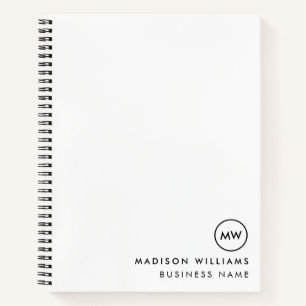 Custome Minimal Monogram Notebook