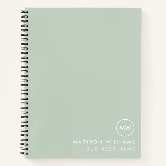 Custome Minimal Monogram  Notebook (Front)