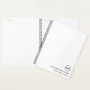 Custome Minimal Monogram Planner
