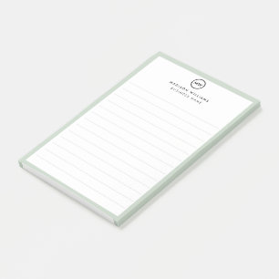 Custome Minimal Monogram Post-it Notes