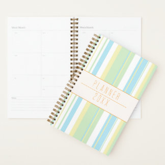 Custome Pastel Striped Planner