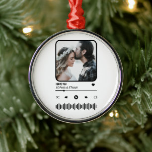 Custome Photo Song Playlist Couple Valentine's Day Metal Tree Decoration