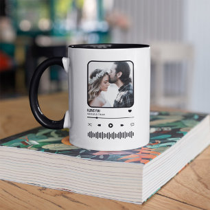 Custome Photo Song Playlist Couple Valentine's Day Mug