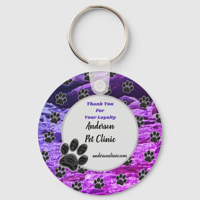 Customer Appreciation Animal Caregiver Thank You Key Ring (Front)