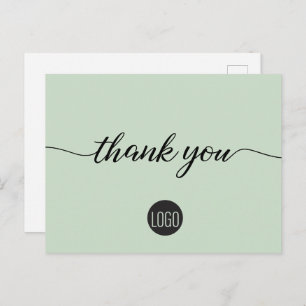 Customer Appreciation Business template Green Postcard