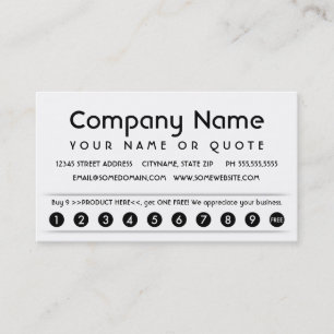 customer appreciation card