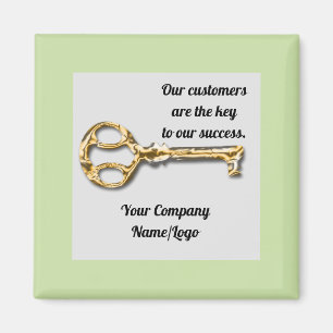 Customer Appreciation Gold Silver Anitque Key  Magnet