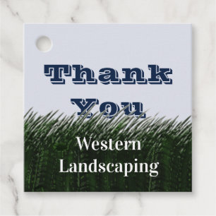 Customer Appreciation Green Grass Thank You Favour Tags