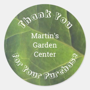 Customer Appreciation Green Leaf Business Thanks Classic Round Sticker