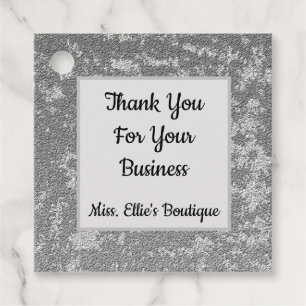 Customer Appreciation Marbled Grey Business Promo Favour Tags
