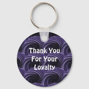 Customer Appreciation Modern Circles Thank You Key Ring