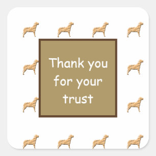 Customer Appreciation Thank You Dog Veterinarian Square Sticker