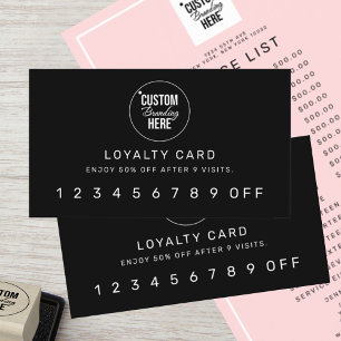 Customer Black Double Sided Discount Loyalty Card