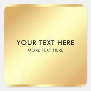 Customer Black & Gold Elegant Modern Template Square Sticker