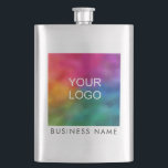 Customer Business Company Logo Here Best Template Hip Flask<br><div class="desc">Custom Upload Your Business Corporate Company Here Or Image Photo Picture Elegant Modern Template Classic Flask.</div>