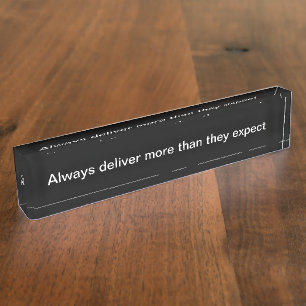 Customer Centric Business Saying Office Nameplate