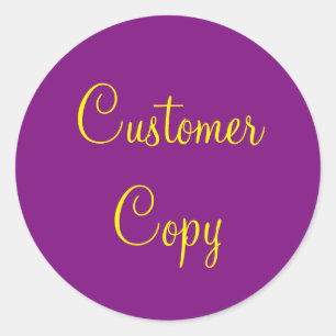 Customer Copy Sticker