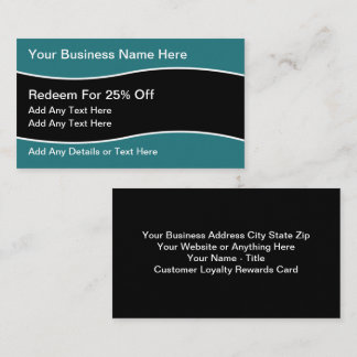 Customer Discount Loyalty Rewards Business Cards