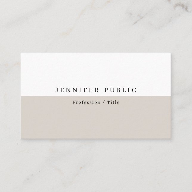 Customer Elegant Modern Minimal Design Template Business Card (Front)