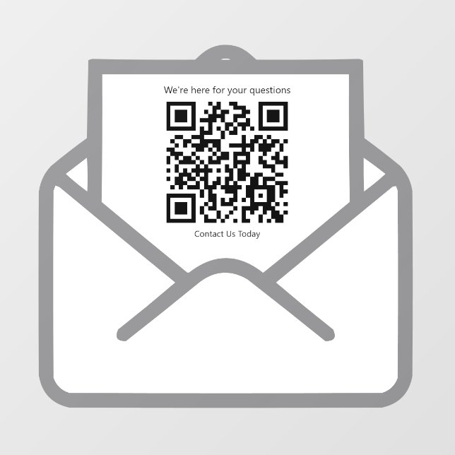 Customer Engagement Minimalist Envelope QR Code (Sheet)