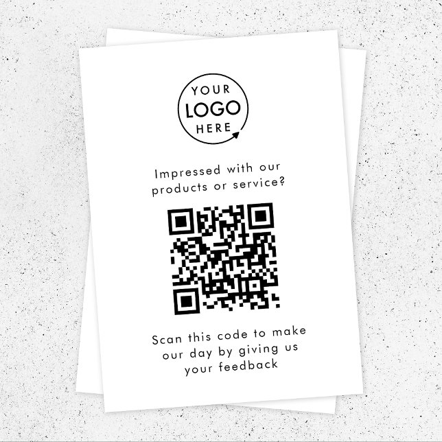 Customer Feedback | QR Code Business Review Enclosure Card (Creator Uploaded)