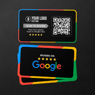 Customer Google Reviews QR Code Business Review  Business Card
