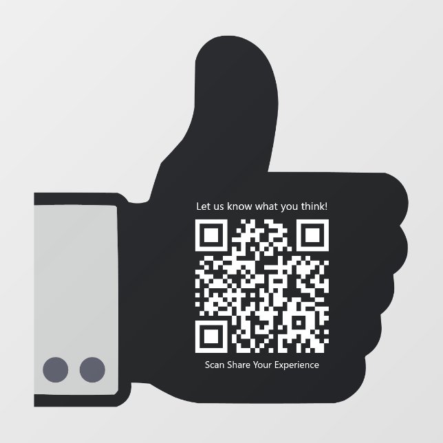 Customer Interaction Thumbs Up Theme QR Code Shop (Sheet)