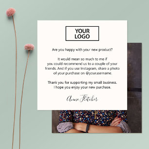 Customer Loyalty and Referral Add Logo Photo Calling Card