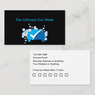 Customer Loyalty Car Wash Business Cards