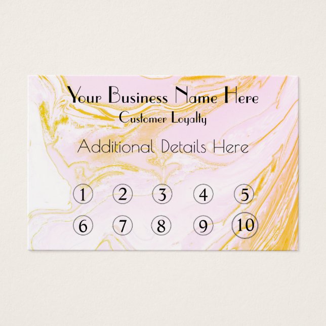 Customer Loyalty Purchase Stamp Profile Card (Front)
