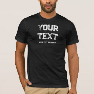 Customer Mens Modern Distressed Text Template T-Shirt