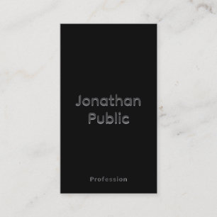 Customer Promotional Modern Elegant Template Black Business Card