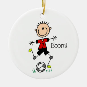 Customer Request Boy Soccer Player Ornament