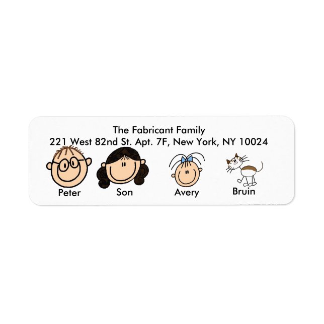 CUSTOMER REQUEST FAMILY Address Labels (Front)