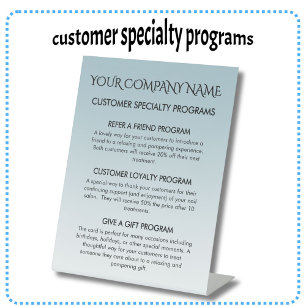 Customer Reward Programs Small Business Pedestal Sign