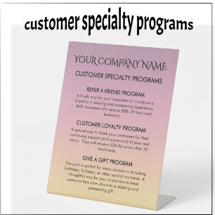 Customer Reward Programs Small Business Pedestal Sign