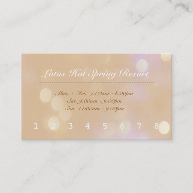 customer reward punch card. loyalty card (Front)
