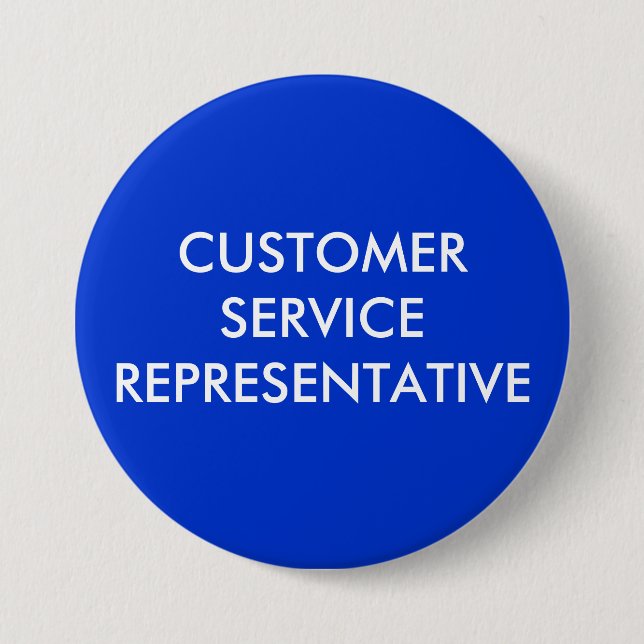 CUSTOMER SERVICE 7.5 CM ROUND BADGE (Front)