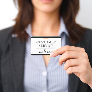 Customer Service Ask Me Badge ID Badge