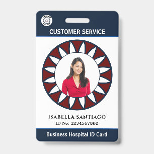 Customer Service Employee Photo Business Custom ID Badge
