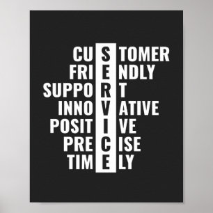 Customer Service Quote for Office and Home Poster