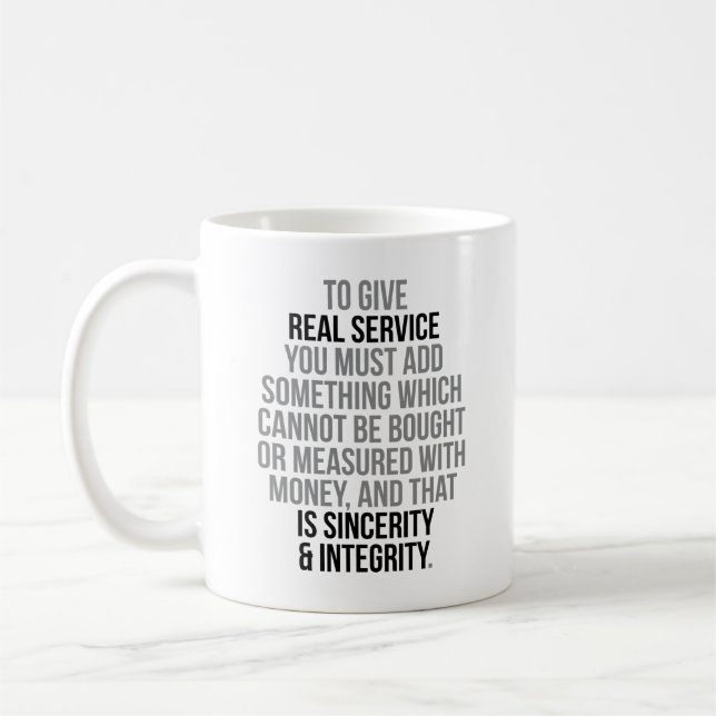 Customer Service Quotes Coffee Mug (Left)