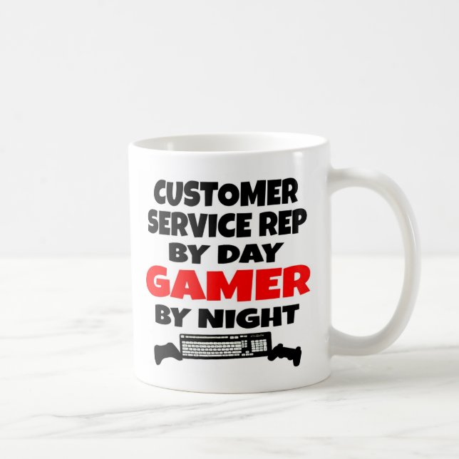 Customer Service Representative Gamer Coffee Mug (Right)